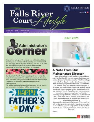 Memory Care Current Newsletter